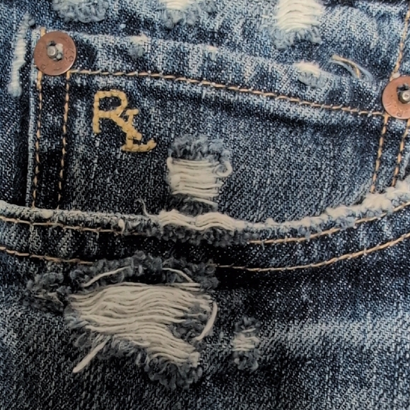 Ralph Lauren Polo Crosby Short Denim Distressed Women Shorts Size 32 - Picture 2 of 10